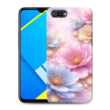 Силиконовый противоударный чехол на Realme C2 с принтом женский Силиконовый противоударный чехол на Realme C2 с принтом женский