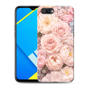Силиконовый противоударный чехол на Realme C2 с принтом женский Силиконовый противоударный чехол на Realme C2 с принтом женский