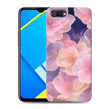 Силиконовый противоударный чехол на Realme C2 с принтом женский Силиконовый противоударный чехол на Realme C2 с принтом женский