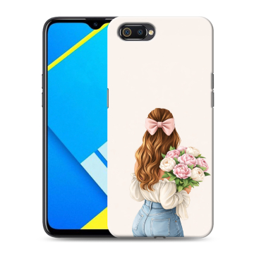 Силиконовый противоударный чехол на Realme C2 с принтом женский Силиконовый противоударный чехол на Realme C2 с принтом женский