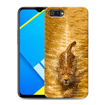 Силиконовый противоударный чехол на Realme C2 с принтом женский Силиконовый противоударный чехол на Realme C2 с принтом женский