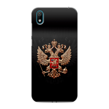 Силиконовый чехол на Huawei Y5 (2019) с принтом Герб России