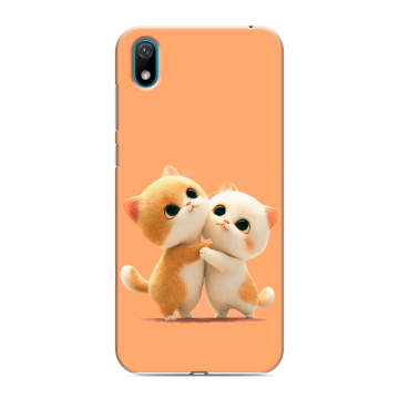 Силиконовый чехол на Huawei Y5 (2019) с принтом Милые котики