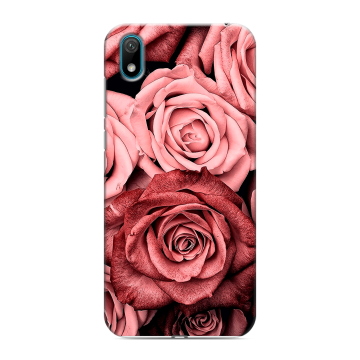 Силиконовый чехол на Huawei Y5 (2019) с принтом Цветы розы