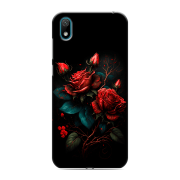 Силиконовый чехол на Huawei Y5 (2019) с принтом Розы красные Силиконовый чехол на Huawei Y5 (2019) с принтом Розы красные