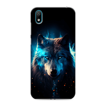 Силиконовый чехол на Huawei Y5 (2019) с принтом Волк ночной Силиконовый чехол на Huawei Y5 (2019) с принтом Волк ночной