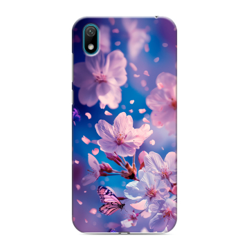 Силиконовый чехол на Huawei Y5 (2019) с принтом цветы бабочки Силиконовый чехол на Huawei Y5 (2019) с принтом цветы бабочки