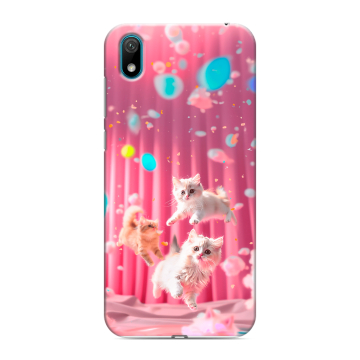 Силиконовый чехол на Huawei Y5 (2019) с принтом милые котики