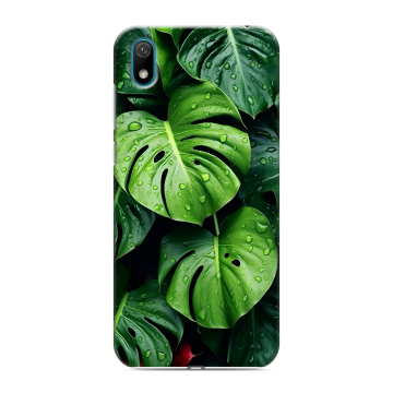 Силиконовый чехол на Huawei Y5 (2019) с принтом Листья Силиконовый чехол на Huawei Y5 (2019) с принтом Листья