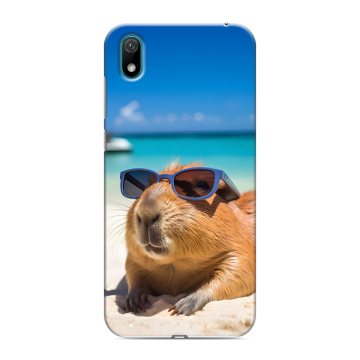 Силиконовый чехол на Huawei Y5 (2019) с принтом Капибара Силиконовый чехол на Huawei Y5 (2019) с принтом Капибара