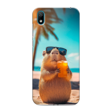 Силиконовый чехол на Huawei Y5 (2019) с принтом Капибара Силиконовый чехол на Huawei Y5 (2019) с принтом Капибара