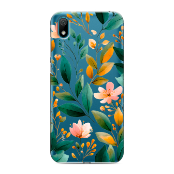 Силиконовый чехол на Huawei Y5 (2019) с принтом Цветы паттерн