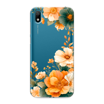 Силиконовый чехол на Huawei Y5 (2019) с принтом Цветы принт