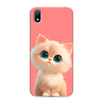 Силиконовый чехол на Huawei Y5 (2019) с принтом Розовый котенок
