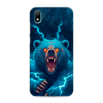 Силиконовый чехол на Huawei Y5 (2019) с принтом Медведь