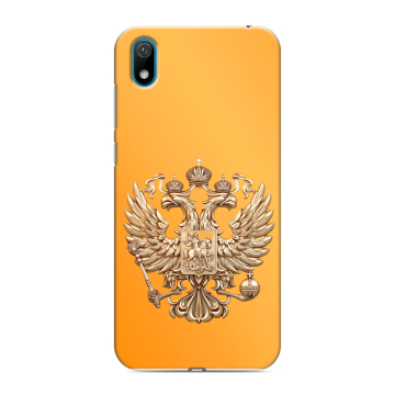 Силиконовый чехол на Huawei Y5 (2019) с принтом Герб Флаг России