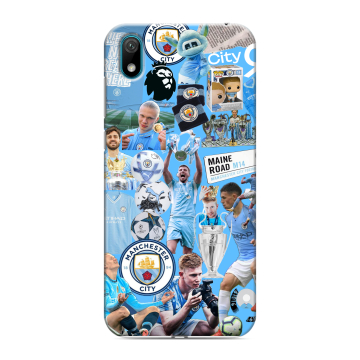 Силиконовый чехол на Huawei Y5 (2019) с принтом Man City Манчестер Сити