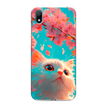 Силиконовый чехол на Huawei Y5 (2019) с принтом Красивый кот