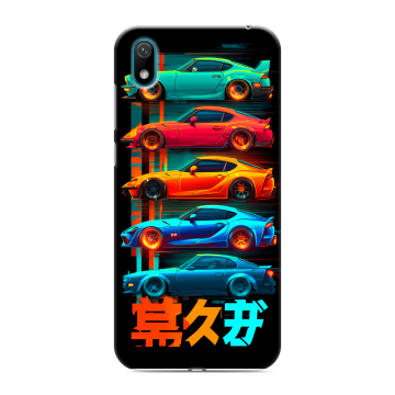 Силиконовый чехол на Huawei Y5 (2019) с принтом машины тачки