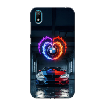 Силиконовый чехол на Huawei Y5 (2019) с принтом BMW БМВ Силиконовый чехол на Huawei Y5 (2019) с принтом BMW БМВ