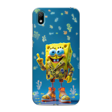 Силиконовый чехол на Huawei Y5 (2019) с принтом Спанч боб Спанчбоб Силиконовый чехол на Huawei Y5 (2019) с принтом Спанч боб Спанчбоб