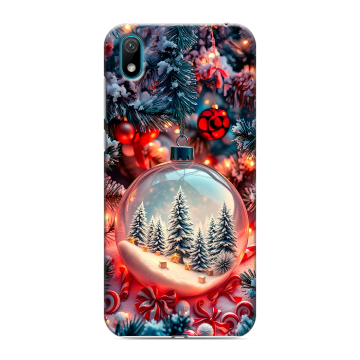 Силиконовый чехол на Huawei Y5 (2019) с принтом Новый год