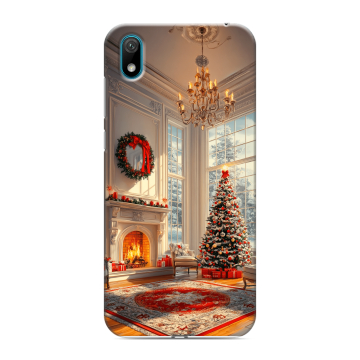 Силиконовый чехол на Huawei Y5 (2019) с принтом Новый год
