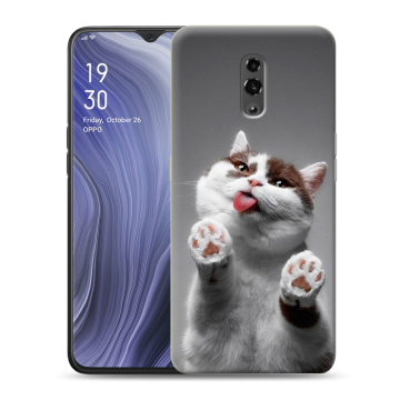 Пластиковый чехол на OPPO Reno Z с принтом Коты Пластиковый чехол на OPPO Reno Z с принтом Коты