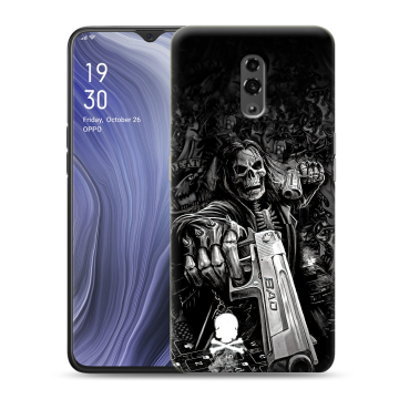 Пластиковый чехол на OPPO Reno Z с принтом Скелет Пластиковый чехол на OPPO Reno Z с принтом Скелет