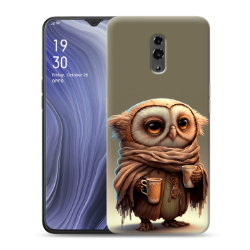 Пластиковый чехол на OPPO Reno Z с принтом Сова Пластиковый чехол на OPPO Reno Z с принтом Сова
