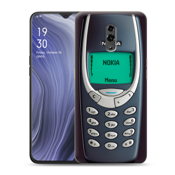 Пластиковый чехол на OPPO Reno Z с принтом Старый телефон