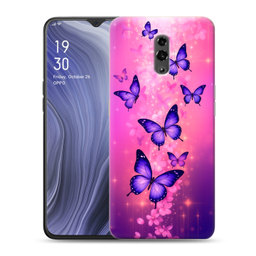 Пластиковый чехол на OPPO Reno Z с принтом Бабочки