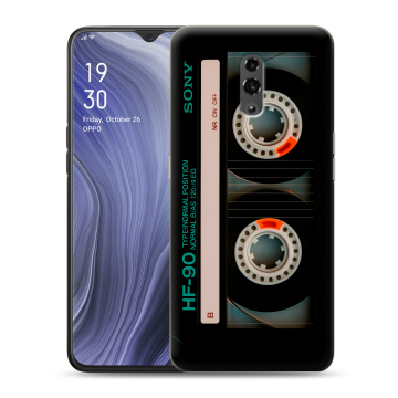 Пластиковый чехол на OPPO Reno Z с принтом Кассета