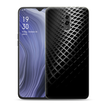 Пластиковый чехол на OPPO Reno Z с принтом Текстура металла