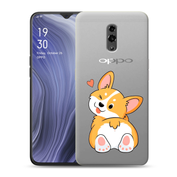 Пластиковый чехол на OPPO Reno Z с принтом Корги