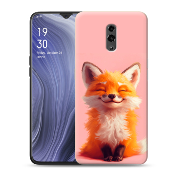 Пластиковый чехол на OPPO Reno Z с принтом милая лиса Пластиковый чехол на OPPO Reno Z с принтом милая лиса