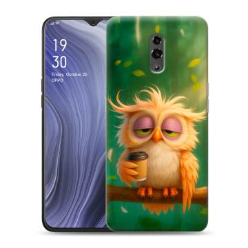 Пластиковый чехол на OPPO Reno Z с принтом сова