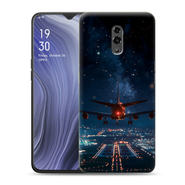 Пластиковый чехол на OPPO Reno Z с принтом самолет