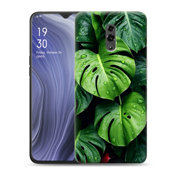 Пластиковый чехол на OPPO Reno Z с принтом Листья