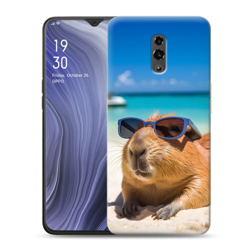 Пластиковый чехол на OPPO Reno Z с принтом Капибара