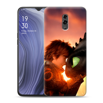 Пластиковый чехол на OPPO Reno Z с принтом Как приручить дракона Пластиковый чехол на OPPO Reno Z с принтом Как приручить дракона