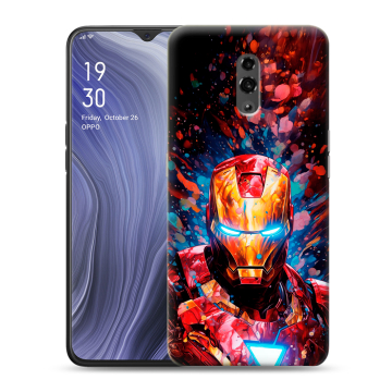 Пластиковый чехол на OPPO Reno Z с принтом Железный человек Ironman