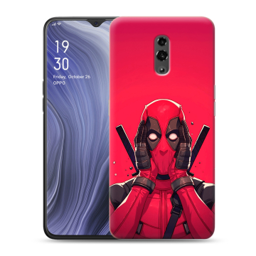 Пластиковый чехол на OPPO Reno Z с принтом Дедпул Deadpool Пластиковый чехол на OPPO Reno Z с принтом Дедпул Deadpool