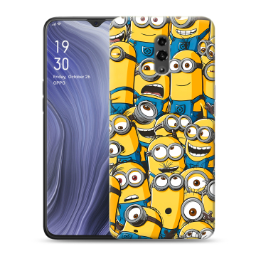 Пластиковый чехол на OPPO Reno Z с принтом Миньоны