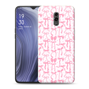 Пластиковый чехол на OPPO Reno Z с принтом Розовые бантики