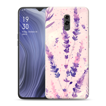Пластиковый чехол на OPPO Reno Z с принтом цветы лаванда