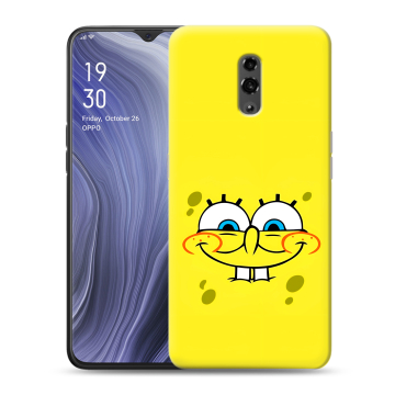 Пластиковый чехол на OPPO Reno Z с принтом спанчбоб спанч боб