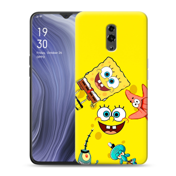 Пластиковый чехол на OPPO Reno Z с принтом Спанч боб Спанчбоб Пластиковый чехол на OPPO Reno Z с принтом Спанч боб Спанчбоб