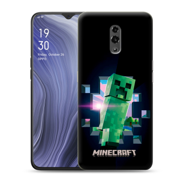Пластиковый чехол на OPPO Reno Z с принтом Майнкрафт Minecraft