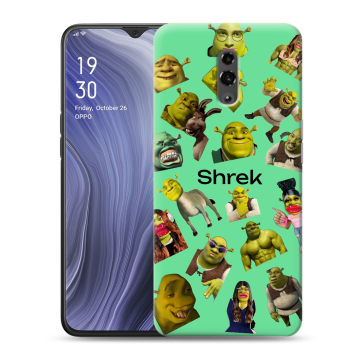 Пластиковый чехол на OPPO Reno Z с принтом Шрек Shrek Пластиковый чехол на OPPO Reno Z с принтом Шрек Shrek